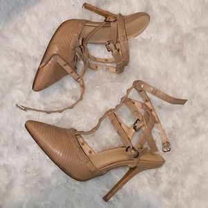 Tan Studded Heels